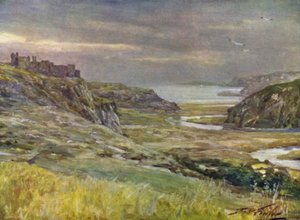 Château de Pennard, Glamorganshire (lithographie en couleur) - Robert (after) Fowler