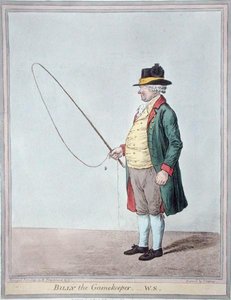 Billy le garde-chasse, gravé par James Gillray (1756-1815) publié par Hannah Humphrey en 1810 (gravure coloriée à la main) - Robert (after) Frankland
