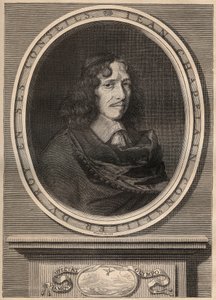 Portrait de Jean Chapelain (1595-1674), poète français - Gravure - Jean Chapelain (1595-1674) poète et critique littéraire français - Gravure par Nanteuil et gravée par Peulot - Robert (after) Nanteuil