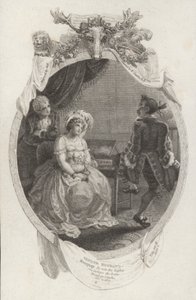 Scène de Le Mari Tendre par Richard Steele (gravure) - Robert (after) Smirke