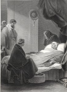 La mort du cardinal Wolsey, gravé par A.H. Payne