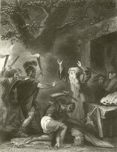 Le massacre des druides (gravure) - Robert (after) Smirke