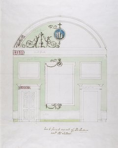 Conception pour le mur de fond de la salle à manger, Headfort House - Robert Adam