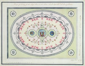 Conception pour le plafond de la salle des dames, Headfort House, 1772 - Robert Adam