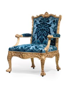 Une paire de fauteuils dorés George III - Robert Adam