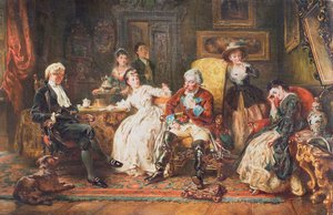 Le Baron de Münchhausen racontant ses aventures