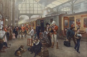 Adieu ! Soldats partant pour la guerre. - Robert Alexander Hillingford