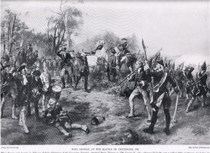 George II à Dettingen, illustration de 