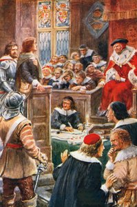 Le procès de Christian et Fidèle (lithographie couleur)