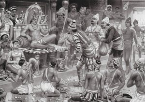 Pulikesin II, le Chalukhya, reçoit des envoyés de Perse - Robert Ambrose Dudley
