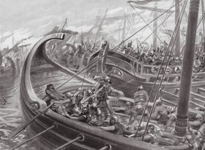 La flotte phocéenne défait les Carthaginois - Robert Ambrose Dudley