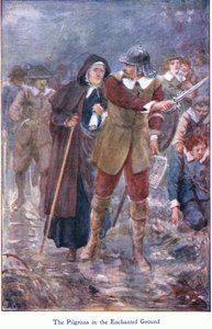 Les Pèlerins dans le pays enchanté, de Le Voyage du pèlerin publié par John F Shaw & Co, vers 1900