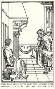 Illustration pour Poèmes de John Keats : Isabelle ou Le Pot de Basilic - Robert Anning Bell