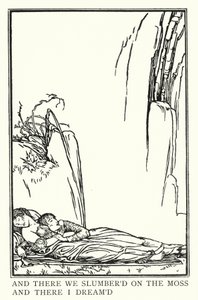 Illustration pour Poèmes de John Keats : La Belle Dame Sans Merci - Robert Anning Bell