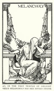 Illustration pour Poèmes de John Keats : Mélancolie - Robert Anning Bell