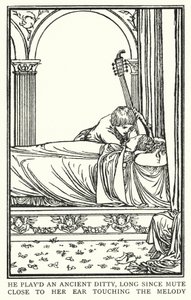 Illustration pour Poèmes de John Keats : La Veille de Saint Agnès - Robert Anning Bell