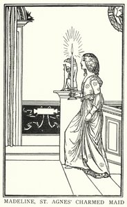 Illustration pour Poèmes de John Keats : La Veille de la Sainte-Agnès - Robert Anning Bell