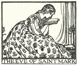 Illustration pour Poèmes de John Keats : La Veille de Saint Marc - Robert Anning Bell