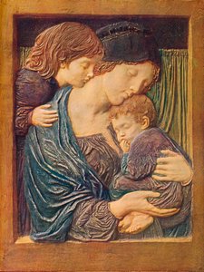 Mère et enfants, vers 1900