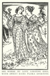 Regarde où va mon amour, avec la douce dame Flora - Robert Anning Bell
