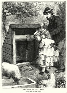 Enfants au puits (gravure) - Robert Barnes