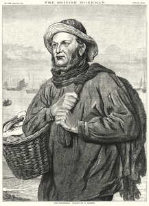 Le pêcheur (gravure) - Robert Barnes