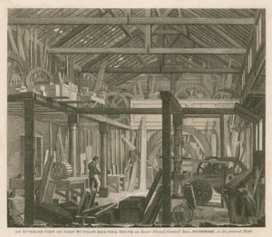 Vue intérieure de la maison de réunion de John Bunyan à Zoar Street, Gravel Lane, Southwark, dans son état actuel
