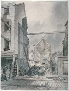 Chick Lane, City of London, 1825 - Robert Blemmell Schnebbelie