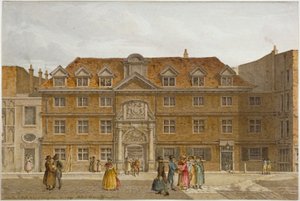 Vue de Blackwell Hall sur King Street, City de Londres, 1819 - Robert Blemmell Schnebbelie