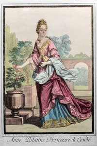 Anne Palatine, Princesse de Condé (Anne de Bavière) (1648-1723) - gravure par Robert Bonnart - Robert Bonnart