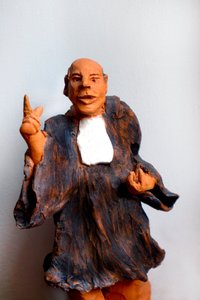 Avocat en robe, plaidant, 20e siècle