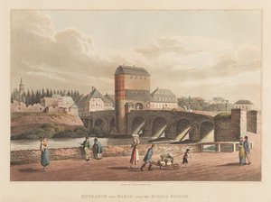 Entrée à Hanau par le pont de Kinzig, 1814 - Robert Bowyer