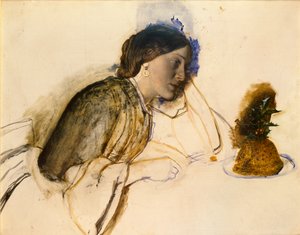 Le dîner de Noël de la pauvre actrice - Robert Braithwaite Martineau