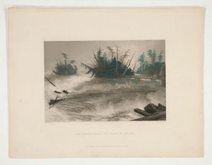 Les rapides au-dessus des chutes du Niagara, illustration pour Nathaniel Parker Willis - Robert Brandard