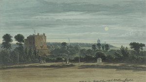 La pierre de Whittington au clair de lune - Robert Bremmel Schnebbelie