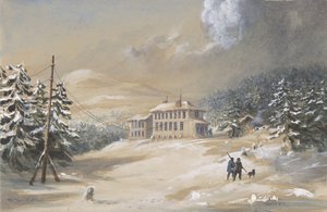 Baie de la Trinité, Terre-Neuve, vue extérieure de la maison du télégraphe - Robert Charles Dudley