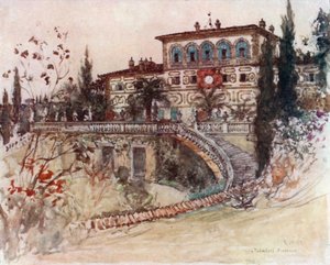 The Villa Palmieri (colour litho)