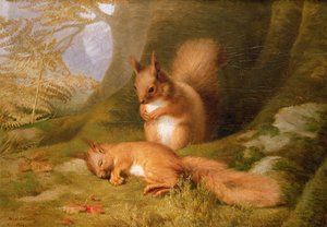Écureuils dans un bois, 1874