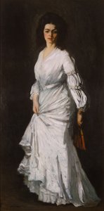 Femme en blanc : Portrait d