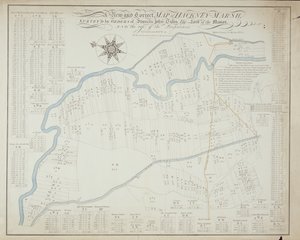Nouvelle et correcte carte de Hackney Marsh, 1745