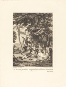 Les folâtres jeux sont les premiers cuisiniers du monde - Robert Delaunay after Jean Michel Moreau