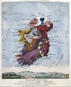 La géographie ensorcelée ! ou, une carte caricaturale amusante de l