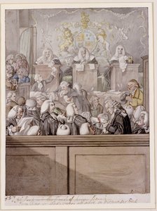 Temps de session - ou les avocats tous vivants dans Westminster Hall - Robert Dighton