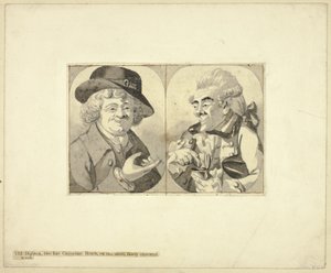Deux caricatures en buste - Robert Dighton