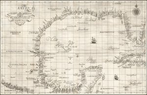 Carte du golfe du Mexique de 1646 par Robert Dudley - Robert Dudley