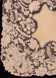 Mouchoir en dentelle de fabrication irlandaise, 1863