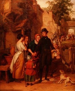 La séparation - un recrue prenant congé de sa famille - Robert Farrier