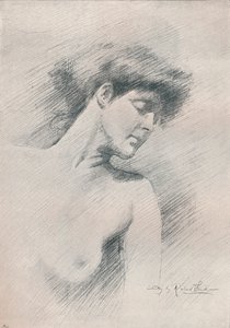 Étude féminine, vers 1895, 1897 - Robert Fowler