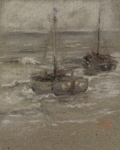 Bateaux de pêche au mouillage - Robert Frederick Blum