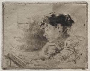 Fille lisant, 1883